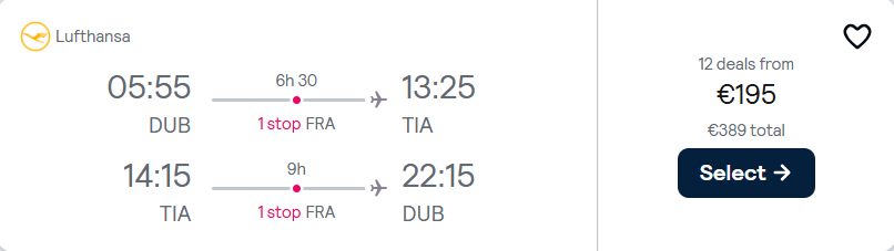 cheap flights to Albania