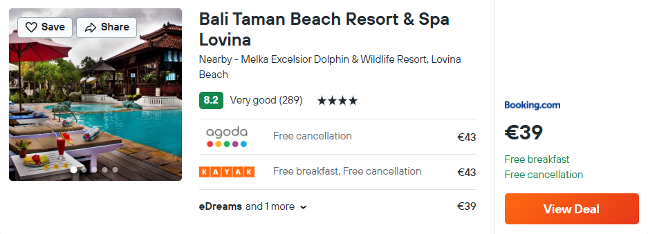 Bali Taman Beach Resort & Spa Lovina