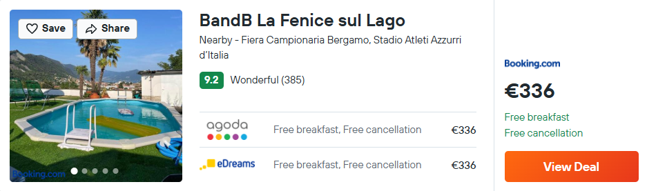 BandB La Fenice sul Lago