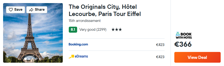 The Originals City, Hôtel Lecourbe, Paris Tour Eiffel