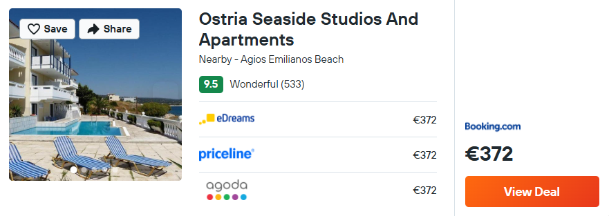 Ostria Seaside Studios And Apartments
