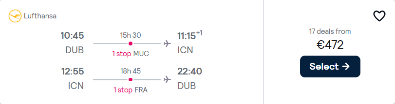 cheap flights to Korea