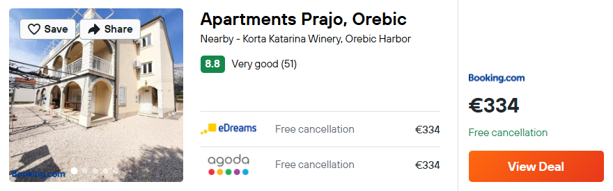 Apartments Prajo, Orebic