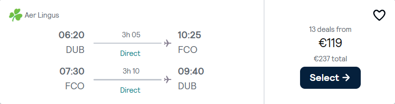 cheap flights to Italy
