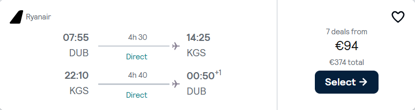 cheap flights to Greece