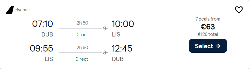 cheap flights to Portugal