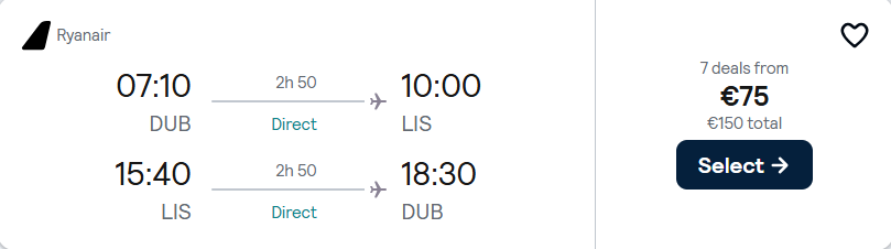 cheap flights to Portugal