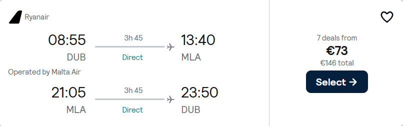 cheap flights to Malta