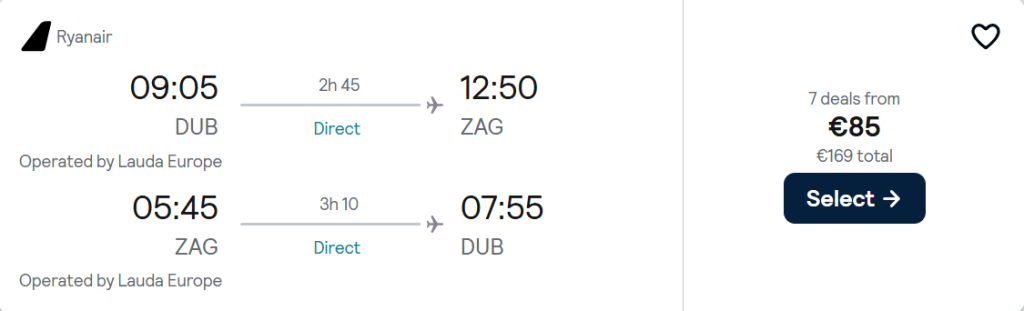 cheap flights to Croatia