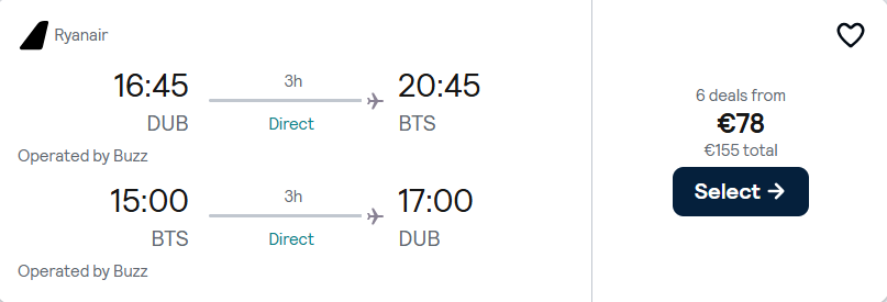 cheap flights to Slovakia