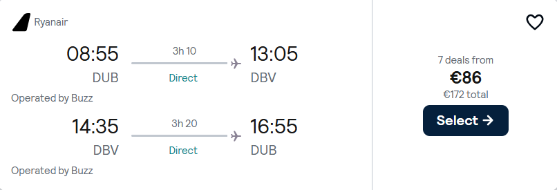 cheap flights to Croatia
