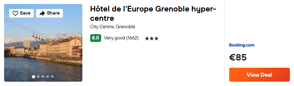 Hôtel de l'Europe Grenoble hyper-centre