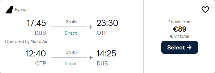cheap flights to Romania