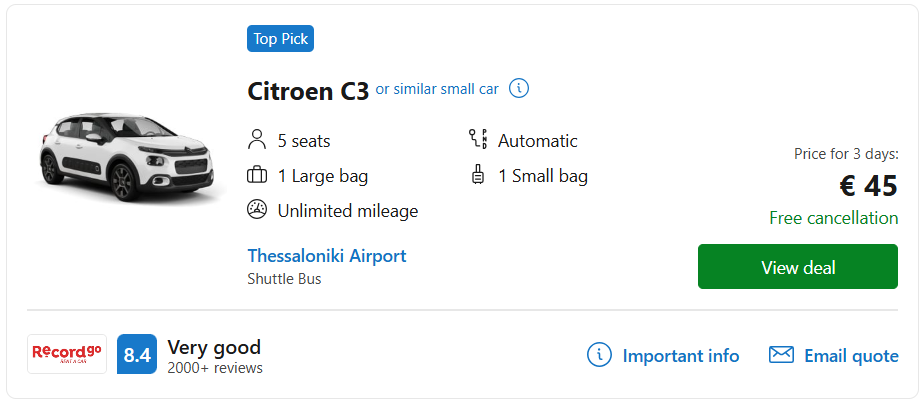 cheap car